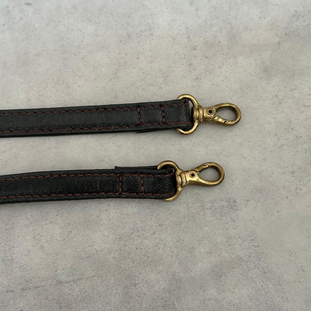 美品ゲンテン ショルダーバッグ 2way 山羊革 ゴートスキン ヌメボストン