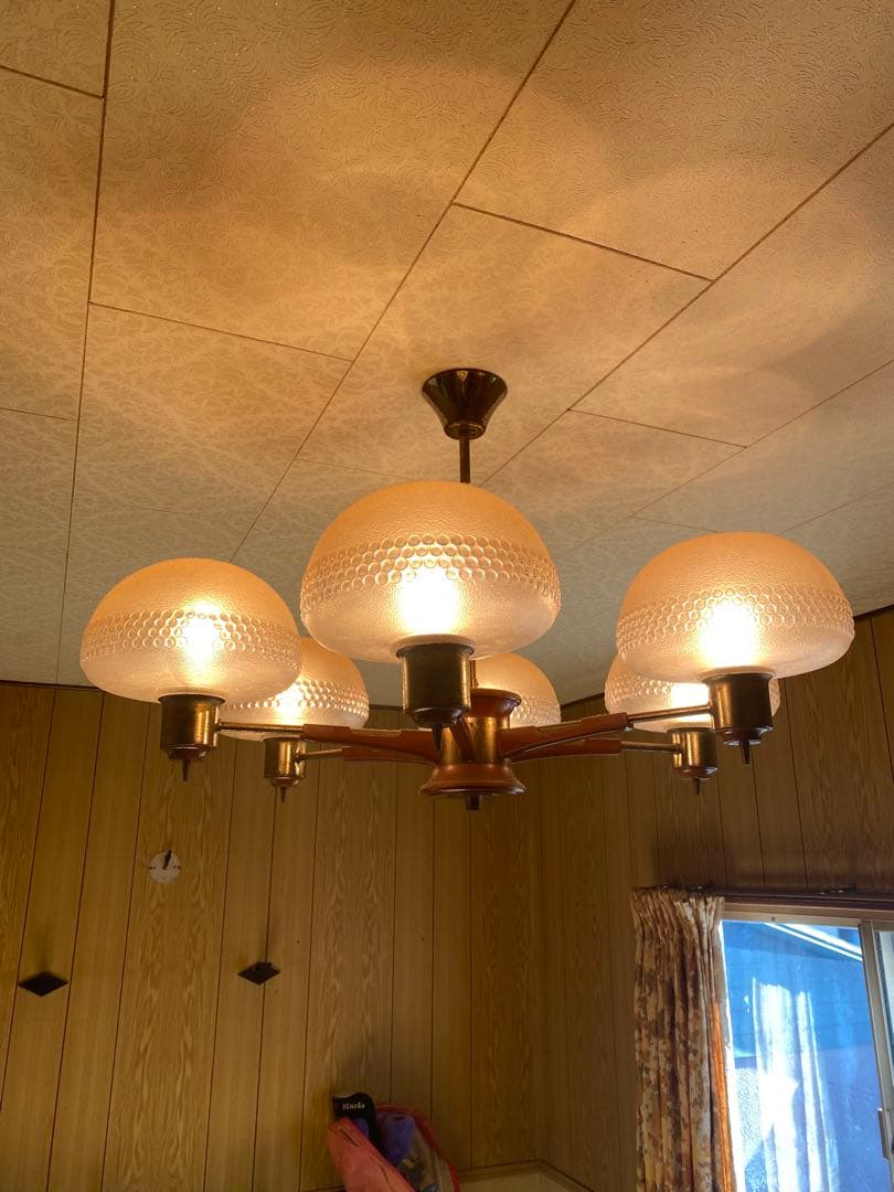 ヴィンテージ 東芝 グリーン ペンダントライト ランプシェード 昭和