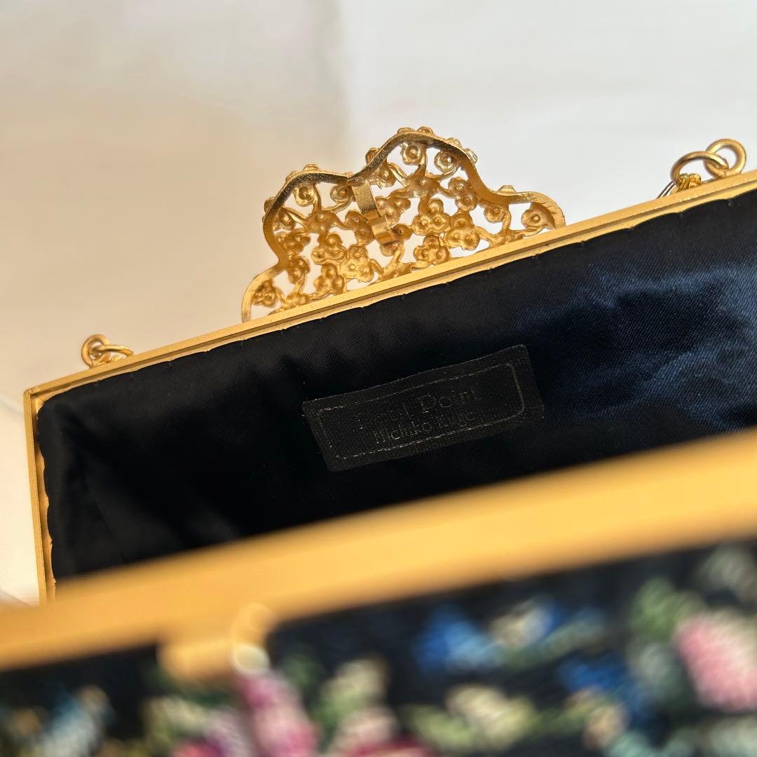 プチポワン ゴブラン刺繍 パーティーバッグ 久家道子 新品未使用
