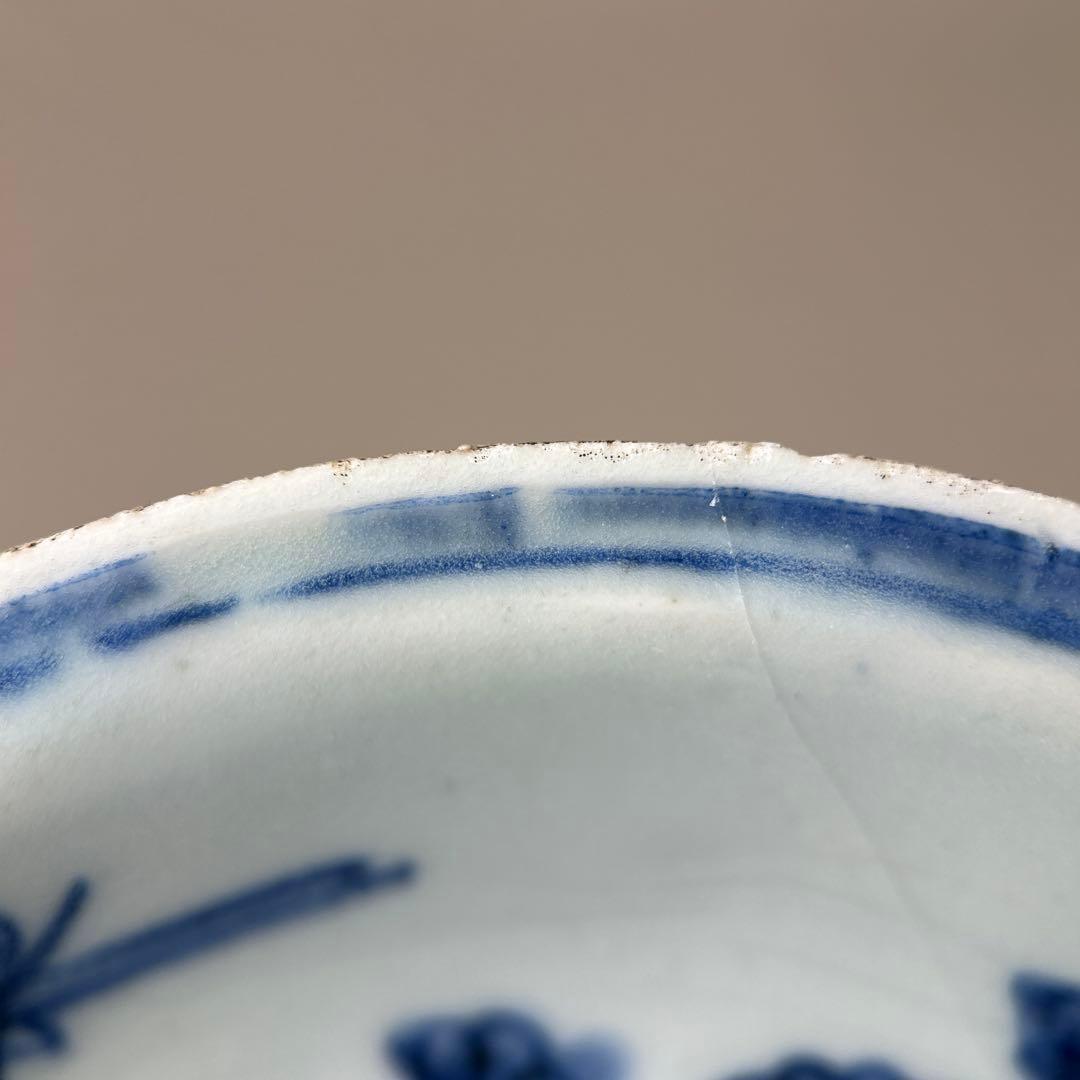 白磁 染付 李朝 朝鮮陶器 古伊万里 染付鉢 アンティーク白磁 古玩 1