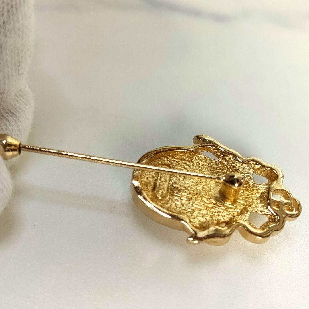 美品✨】クリスチャンディオール ピンブローチ パール CDロゴ ゴールド金具