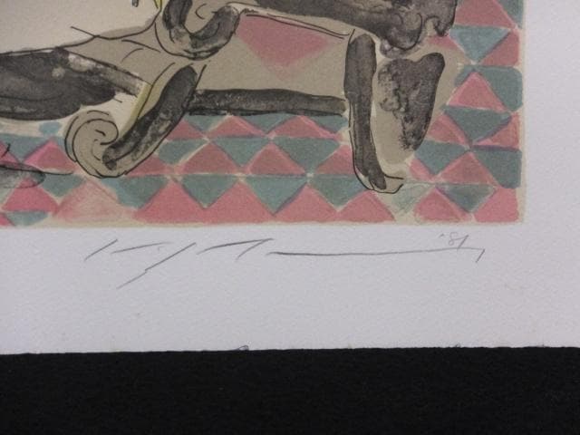 池田満寿夫 直筆サイン『おんな・おとこヨリ 逢い引き』リトグラフ 1010T