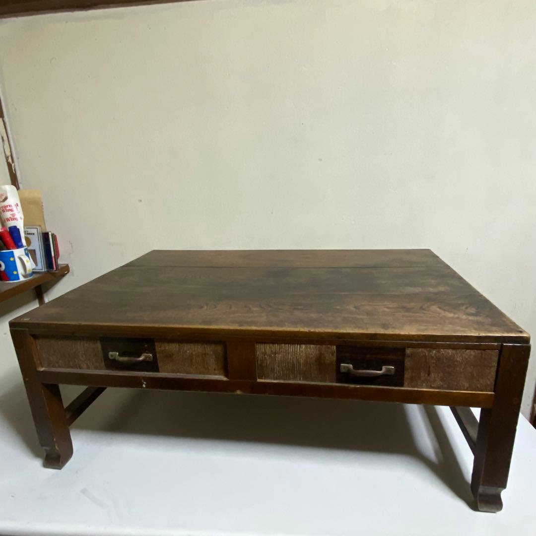 最終価格！長期自宅保管 文机 横幅89cm 奥行59cm 高さ34cm 脇机 机 サイドデスク 延長机 平机 W1800mm 180cm VP-39R-1860ST（商品番号