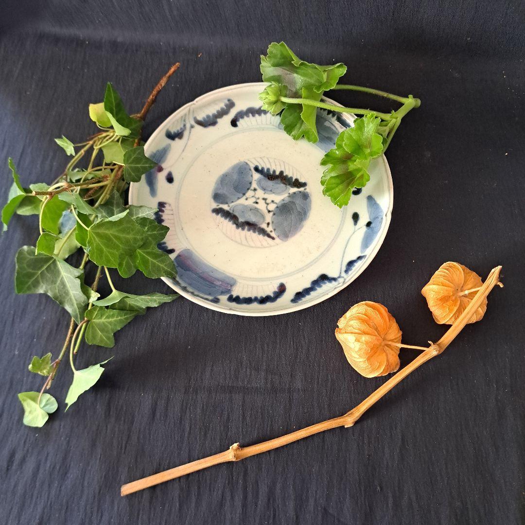 江戸のお皿を食卓に！」 古伊万里染付皿(直径18cm ) 4客