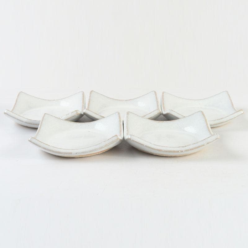 和食器 茶懐石 萩焼 吉賀將夫作 小皿 五客 共箱 V