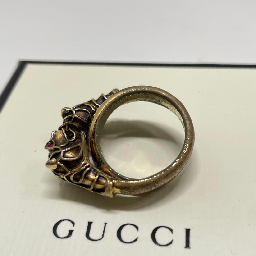 蟹*所様 GUCCI ライオンヘッドリング　18号