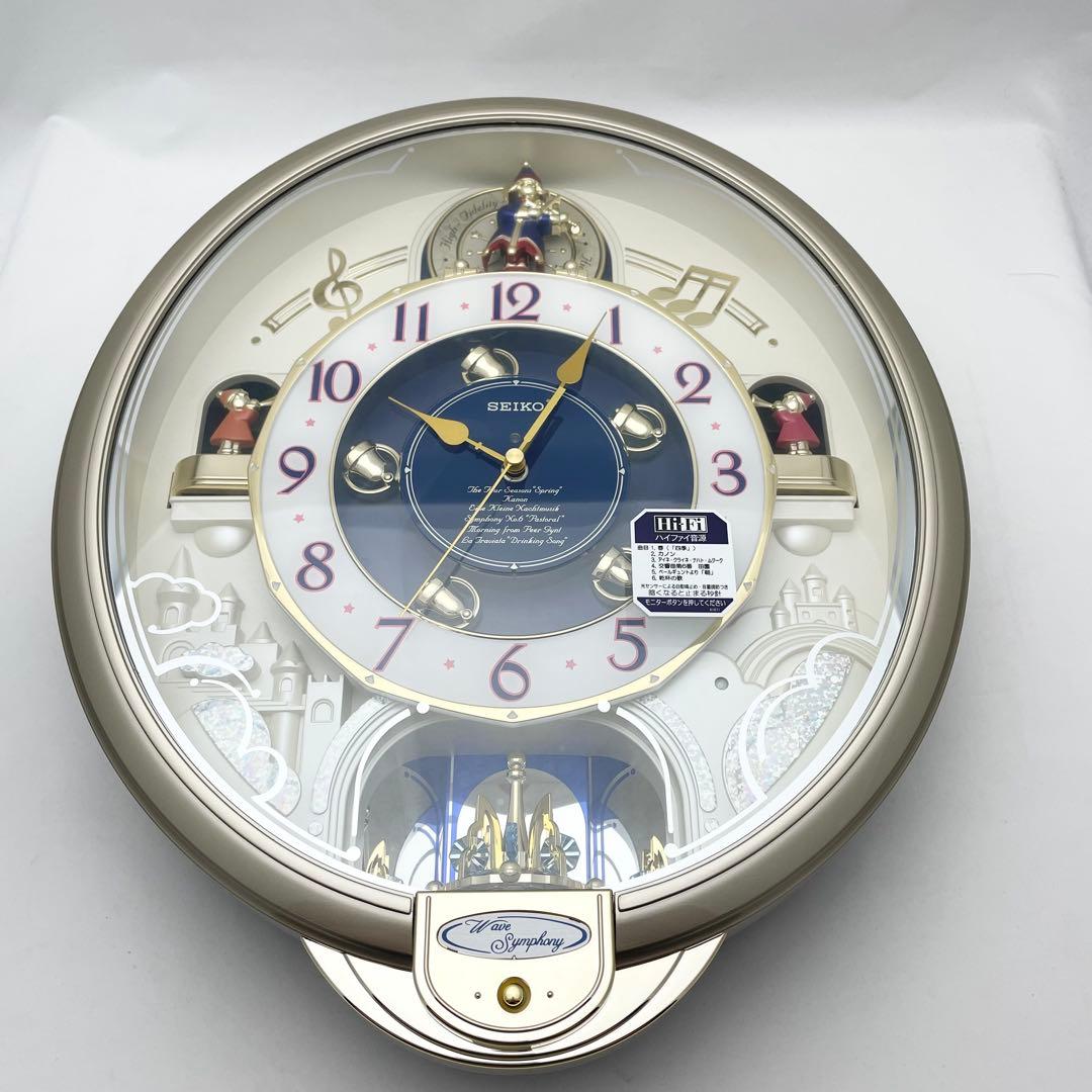 【極美品】SEIKO からくり時計 RE555H 動作確認済 掛時計 電波時計