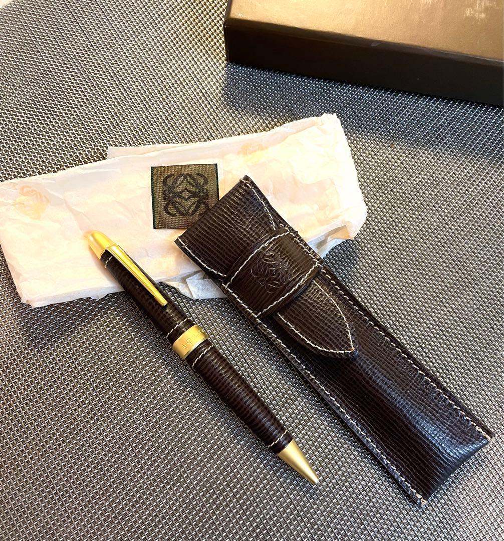 LOEWE ロエベ 高級ボールペン レザーケース付き