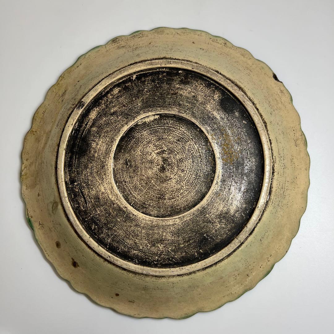 江戸中期 源内焼 大皿 幅約26㎝ 東Y7-0729⭐︎2Fトコヒ