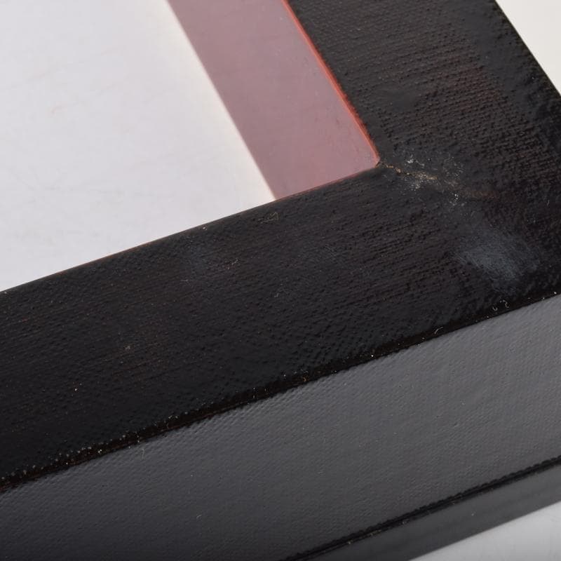 茶道具　輪島塗　塗師　古今青峰作　松葉ちらし　炉縁　共箱　C　7051A