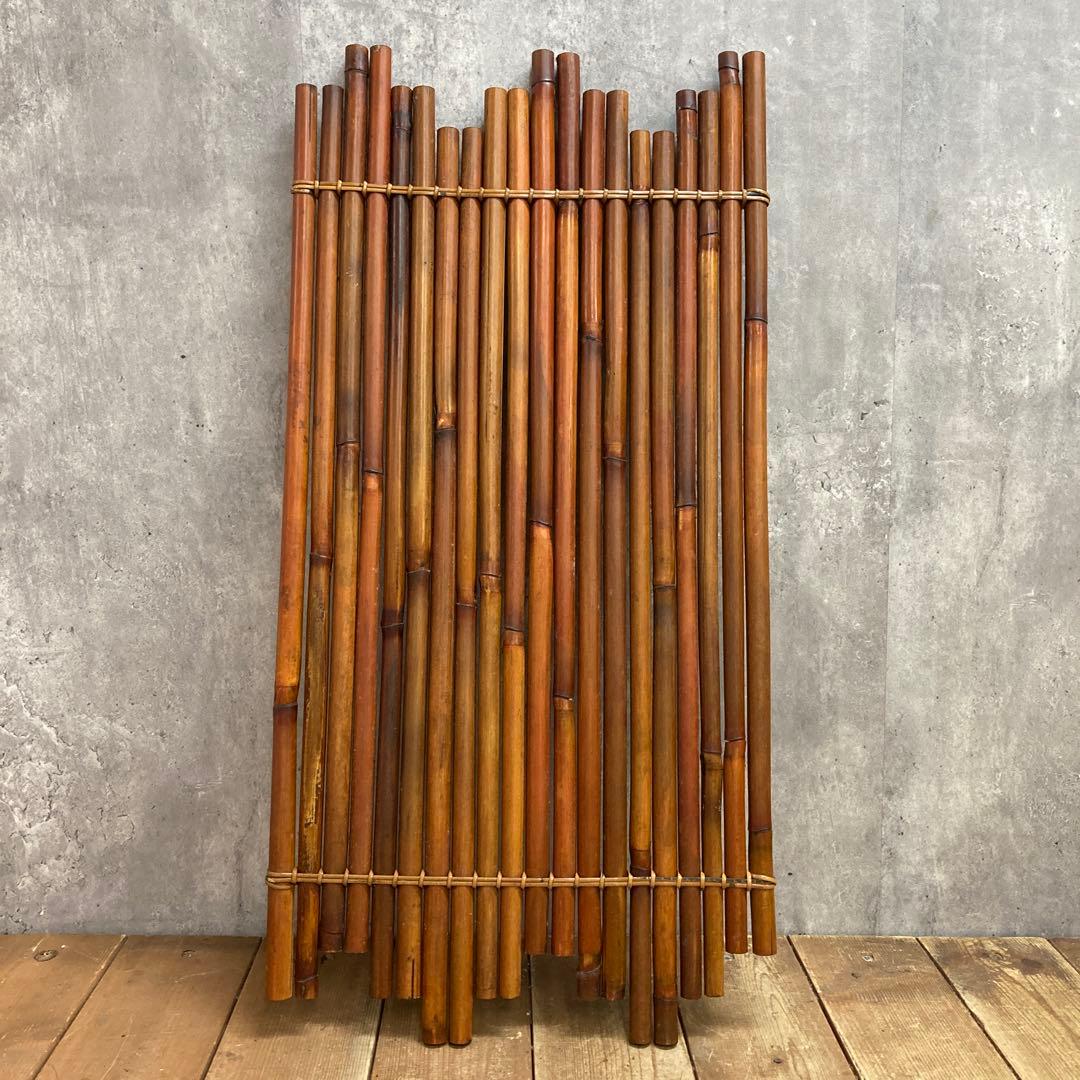 B-2 【希少】天然竹 花台 敷板 飾り台 アンティーク レトロ 古道具