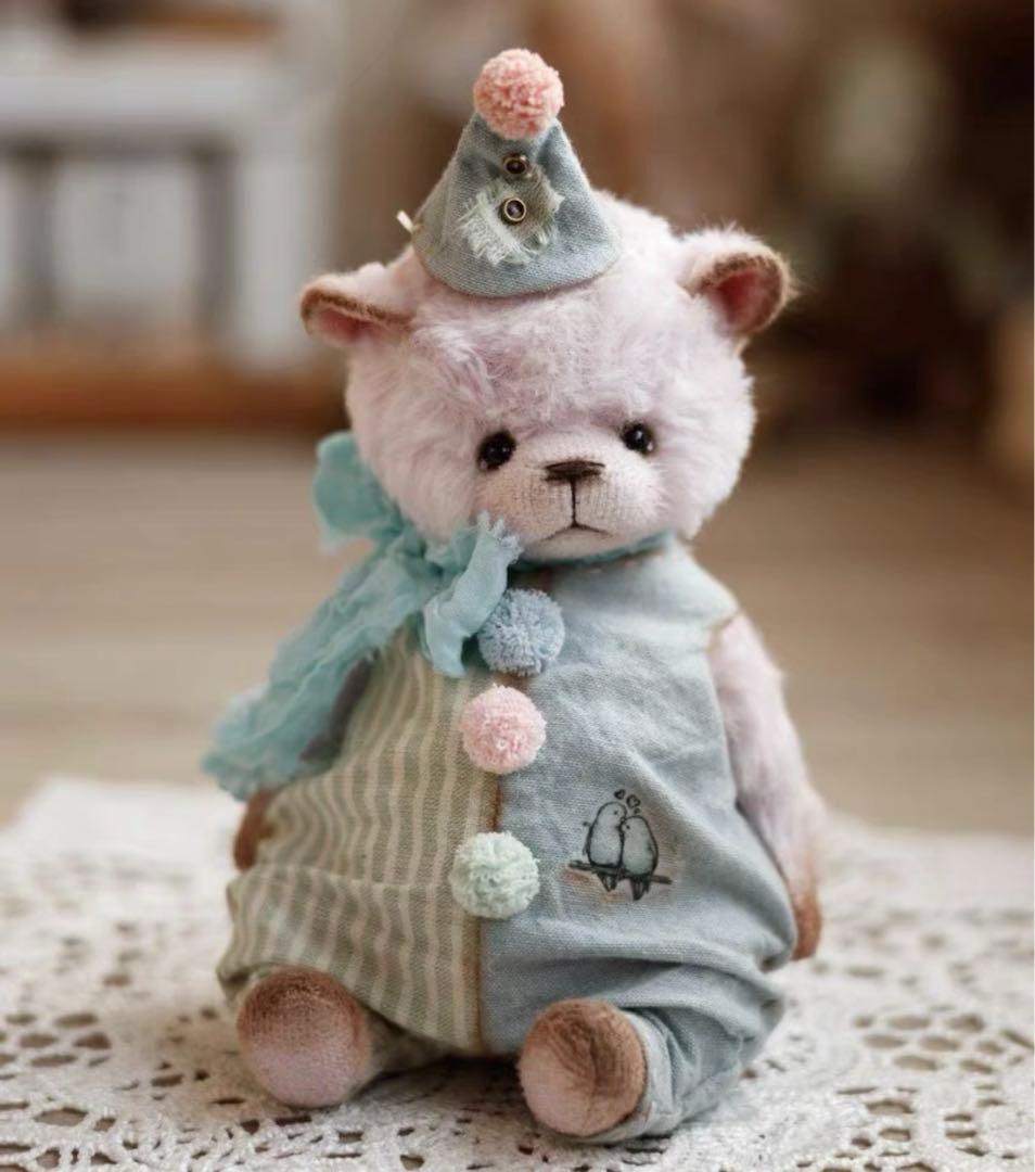 甘かわいいくまちゃん テディベア アーティストベア ハンドメイド 海外