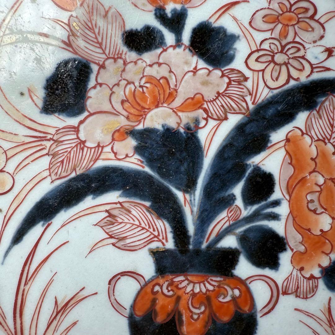 元禄伊万里　古伊万里　色絵菊花瓶文皿　約28cm　古美術　豪商旧蔵　圧倒的存在感