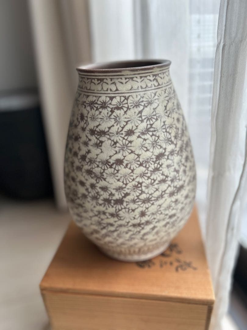 三島焼 陶器 花瓶 壺