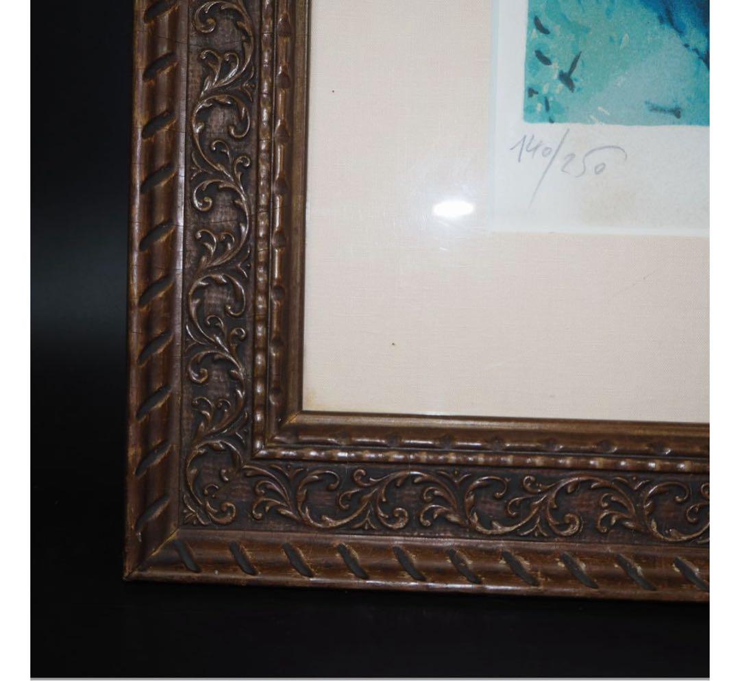 送料無料 マルク・シャガール リトグラフ 140/250大幅迫力96×87cm