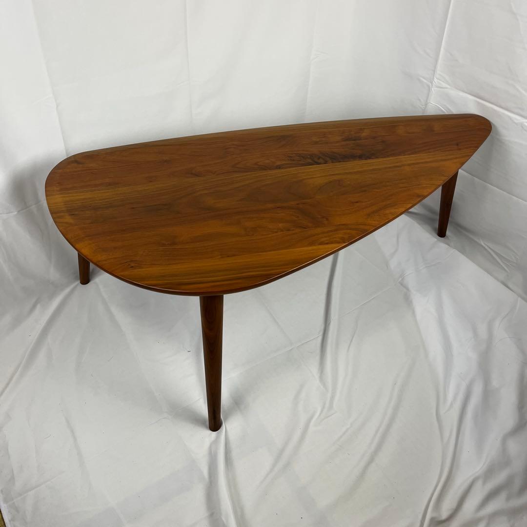 【直接引き取り価格】ナガノインテリア ローテーブル ウォルナット 幅110cm 幅110cm・ウォールナット無垢製センターテーブル（引き出し収納付き