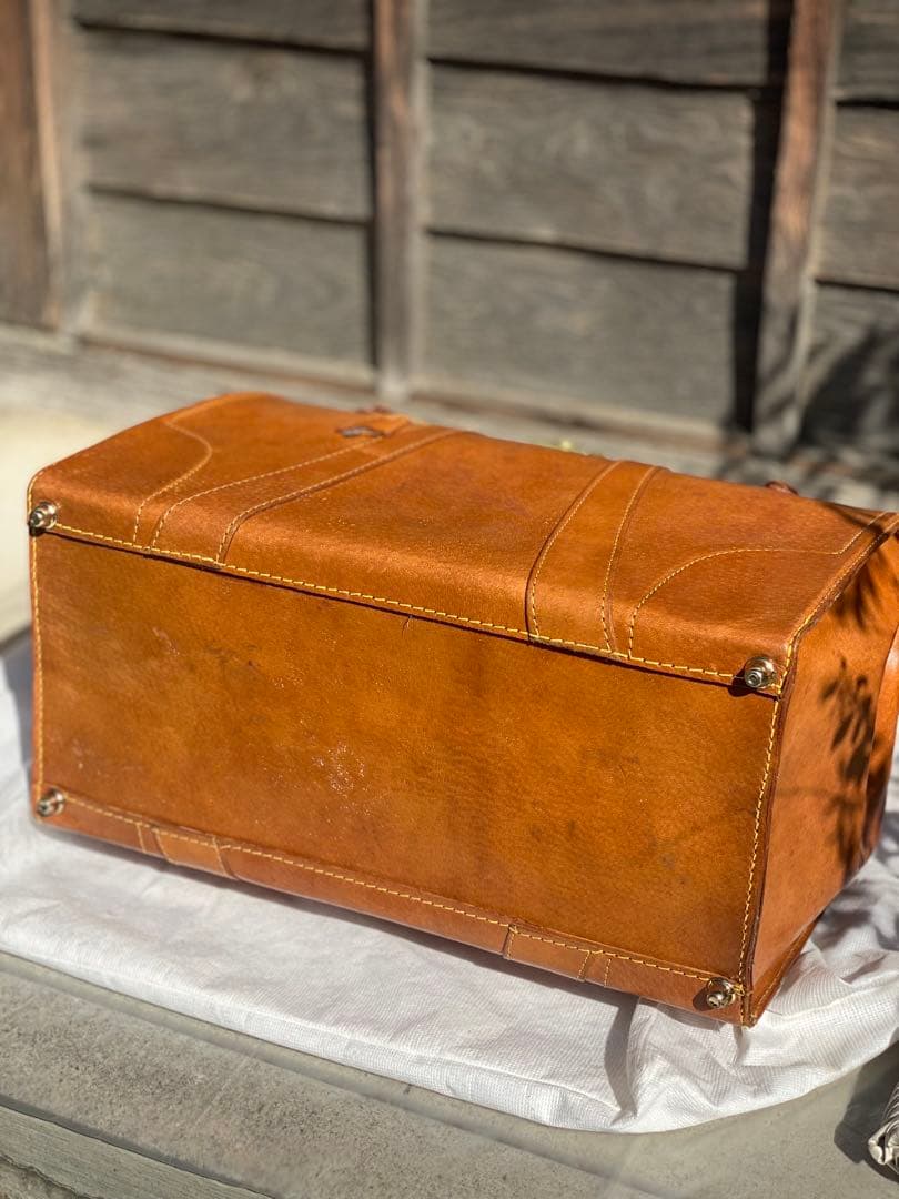 ドクターズバッグ ダレスバッグ 本革 アンティーク 未使用 経年劣化