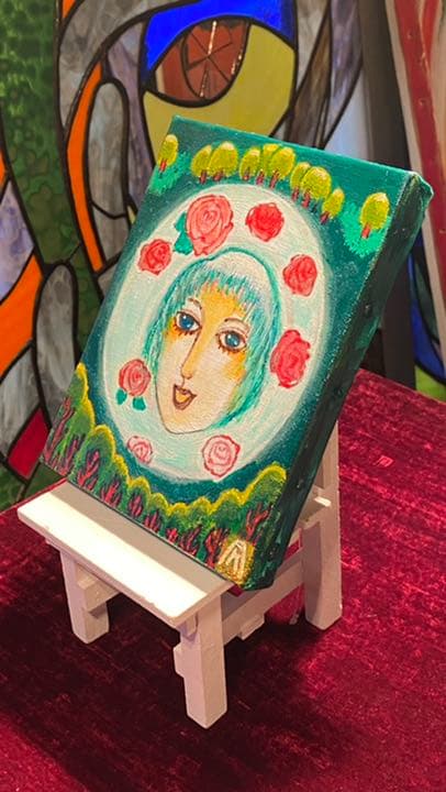 アクリル画】 商品名 透めいな貴方 0号 ミニチェアー付き