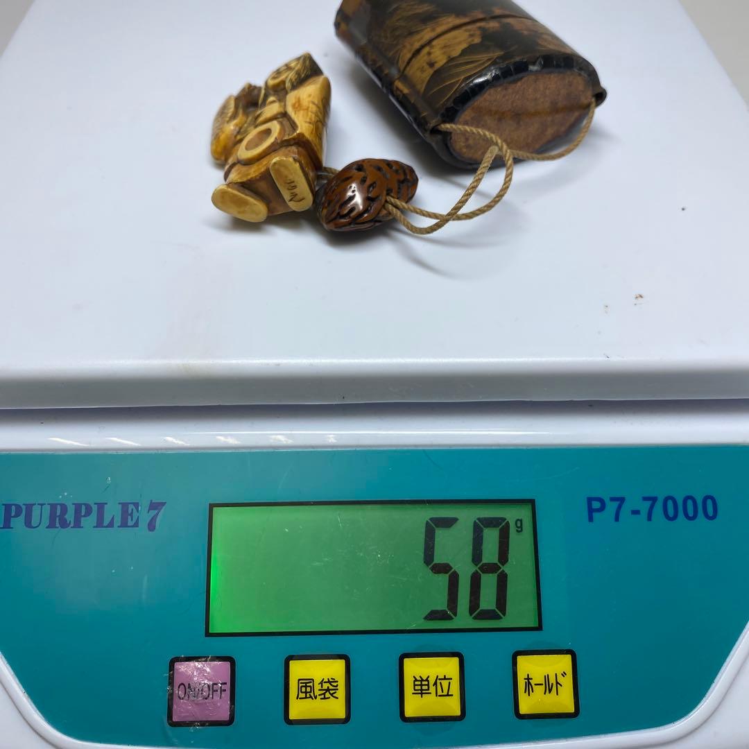 江戸時代　蒔絵印籠　箱付　トヒカル　58g 東N7-1026①