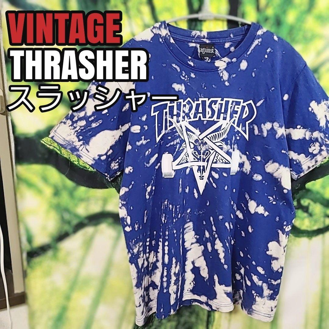 希少againstタグ90s年代ビンテージ五芒星THRASHERボロTシャツ - メルカリ