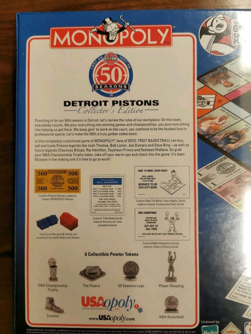 激レア　日本未発売　モノポリー　NBA ピストンズ　コレクターズエディション