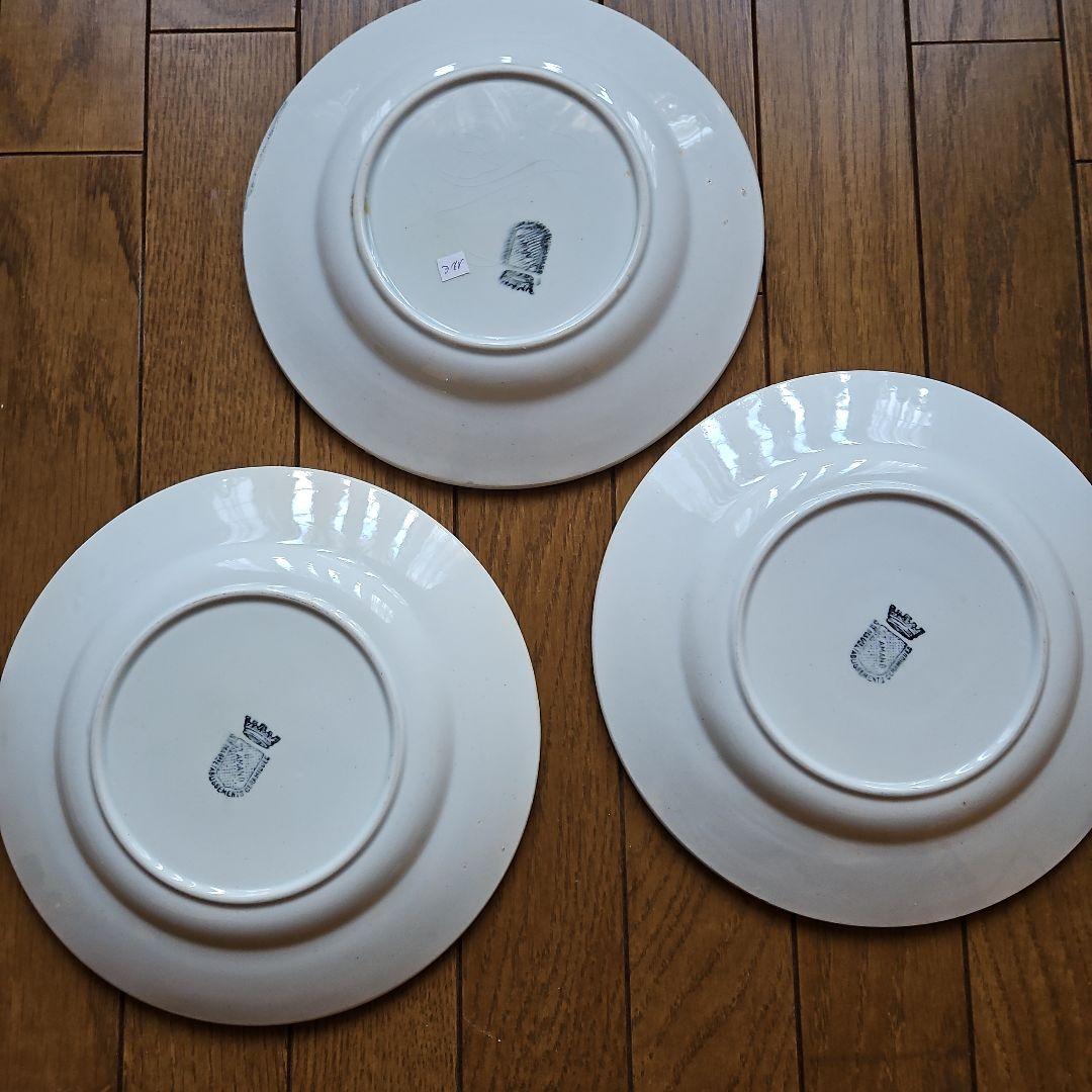 フルーツ柄デザートプレート3枚セット サンタマン製 フランス蚤の市