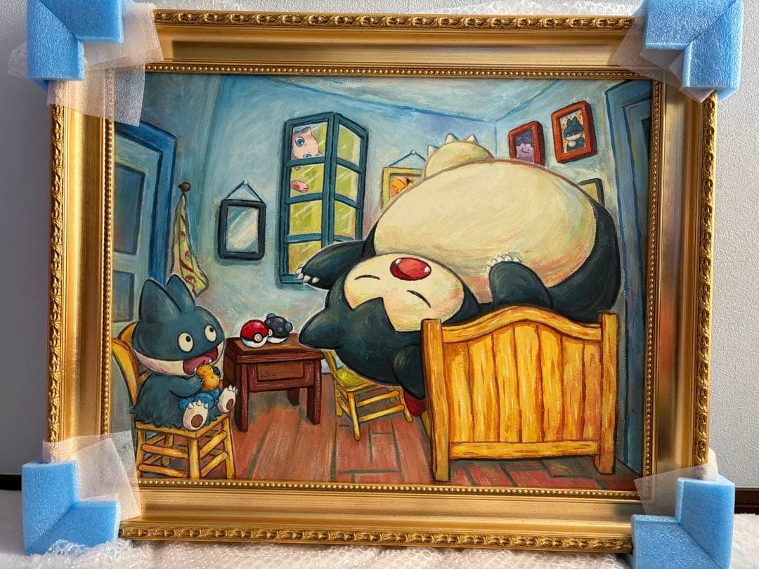 ゴッホ展 カビゴン キャンバスアート ポケモン 額縁あり 正規品