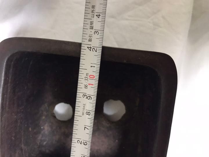 盆栽鉢 希少時代抜群常滑盆栽鉢佳山紫泥雲足正方鉢山