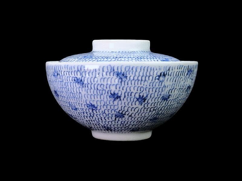 古伊万里 染付 微塵唐草の図 蓋茶碗 2客 C556AS-CWk - メルカリ