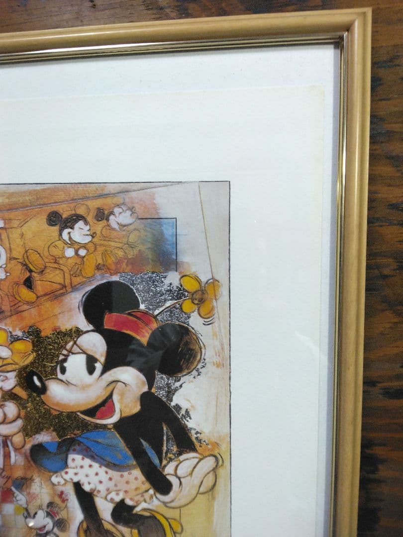 ディズニー 正規品 オランダ製 特殊加工 ポスター ミッキー ミニー