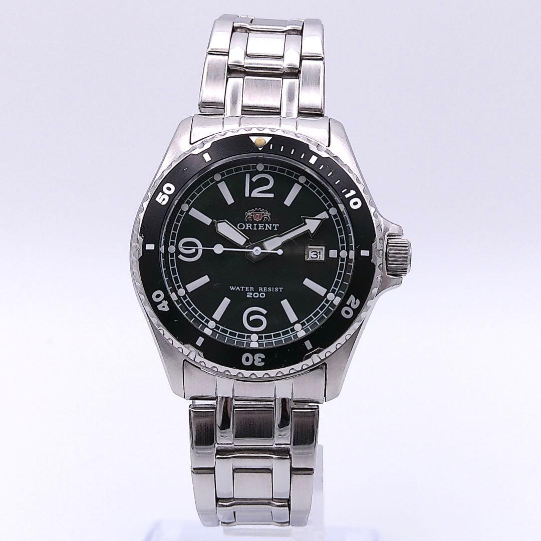 ORIENT ダイバーズウォッチ クォーツ 腕時計 防水 新品電池 稼働品