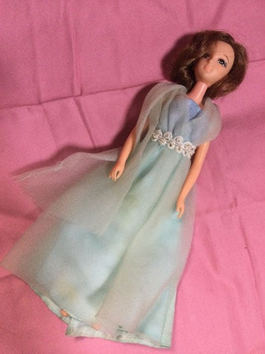 旧タカラ 初代リカちゃんママ 織江さん アナ雪風ドレス 昭和レトロ