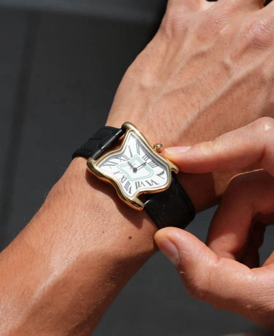 新品未開封 Laphont SQUARE MELTING WATCH GOLD