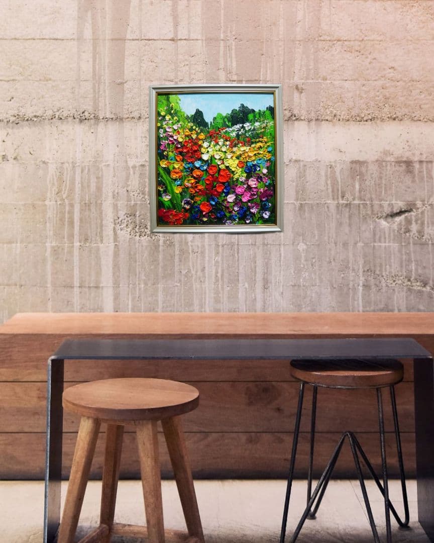 油絵 絵画 【Wild flowers】