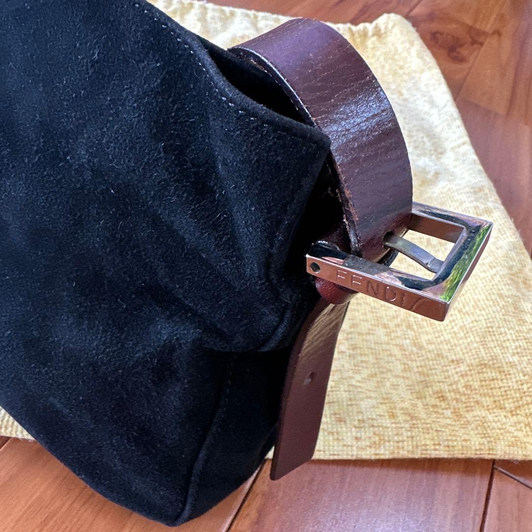 FENDI マンマバケット黒 スエード ショルダーバッグ
