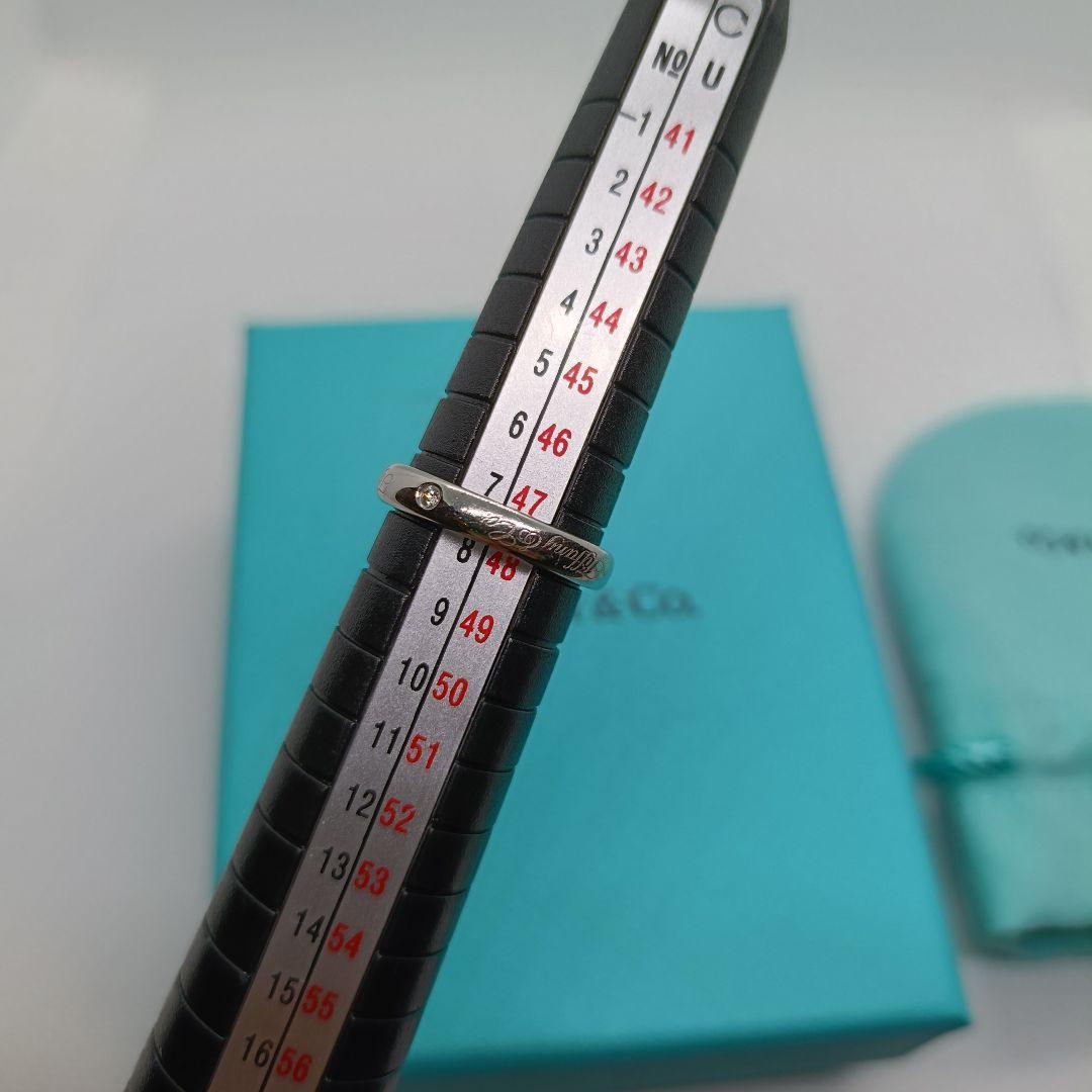 極美品✨️ティファニー　リング　7.5号　ダイヤ　3石　PT950　プラチナ
