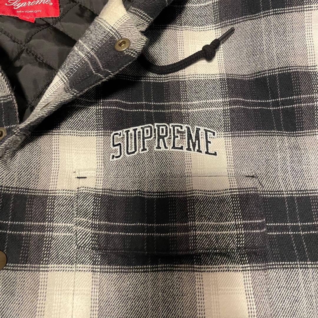 ジャケット・アウター Supreme Quilted Hooded Plaid Shirt