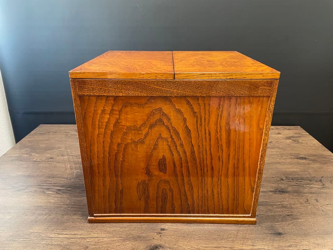 高級　漆塗り　化粧箱　鏡台　お直し