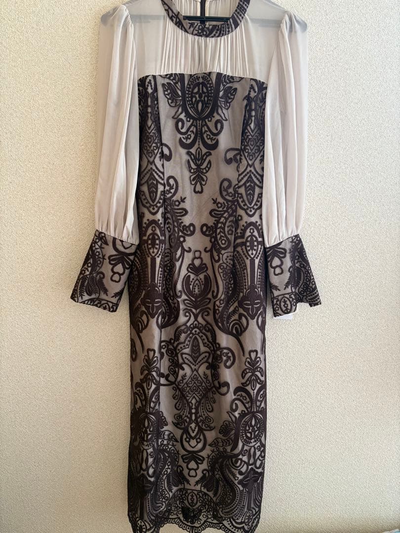 ダマスクギャザードレス オケージョンドレスM結婚式 niana（ニアナ） ドレス ダマスクギャザードレス 結婚式 パーティー