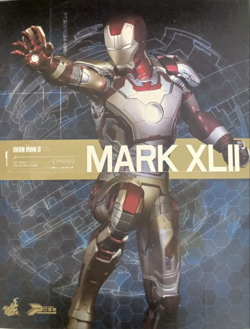 ★★★ホットトイズ　アイアンマン3アイアンマンMk.42 パワーポーズ ホットトイズアイアンマン3アイアンマンMk.42 パワーポーズ