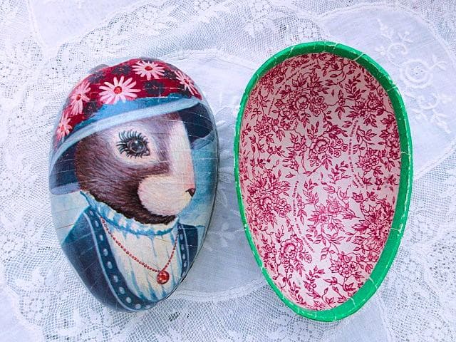 アンティーク ミニョネット ジャーマン ☆ ビスクドール エッグコンテナ