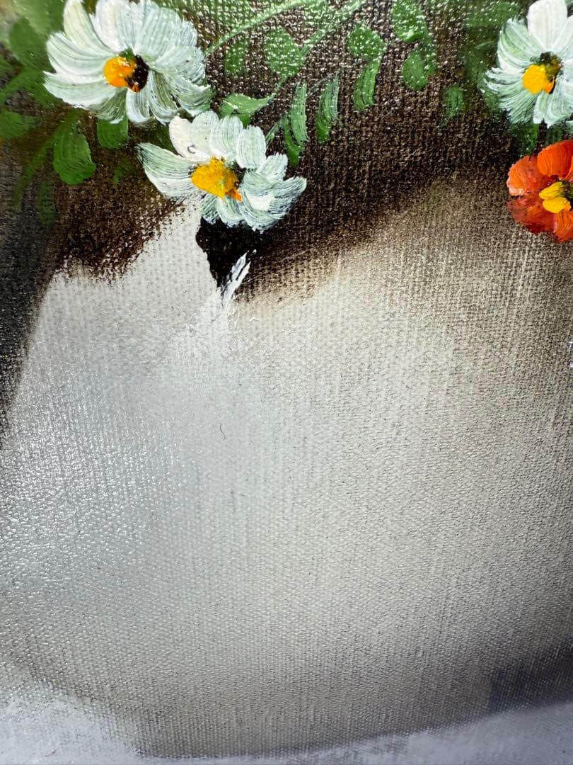 ポール・アダモス Paul Admos 油彩 花図 静物画 油彩 絵画 花 油絵