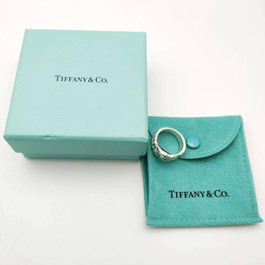 【極美品】✨ティファニー　リング12.5（12）　トリプルラビングハートSV指輪