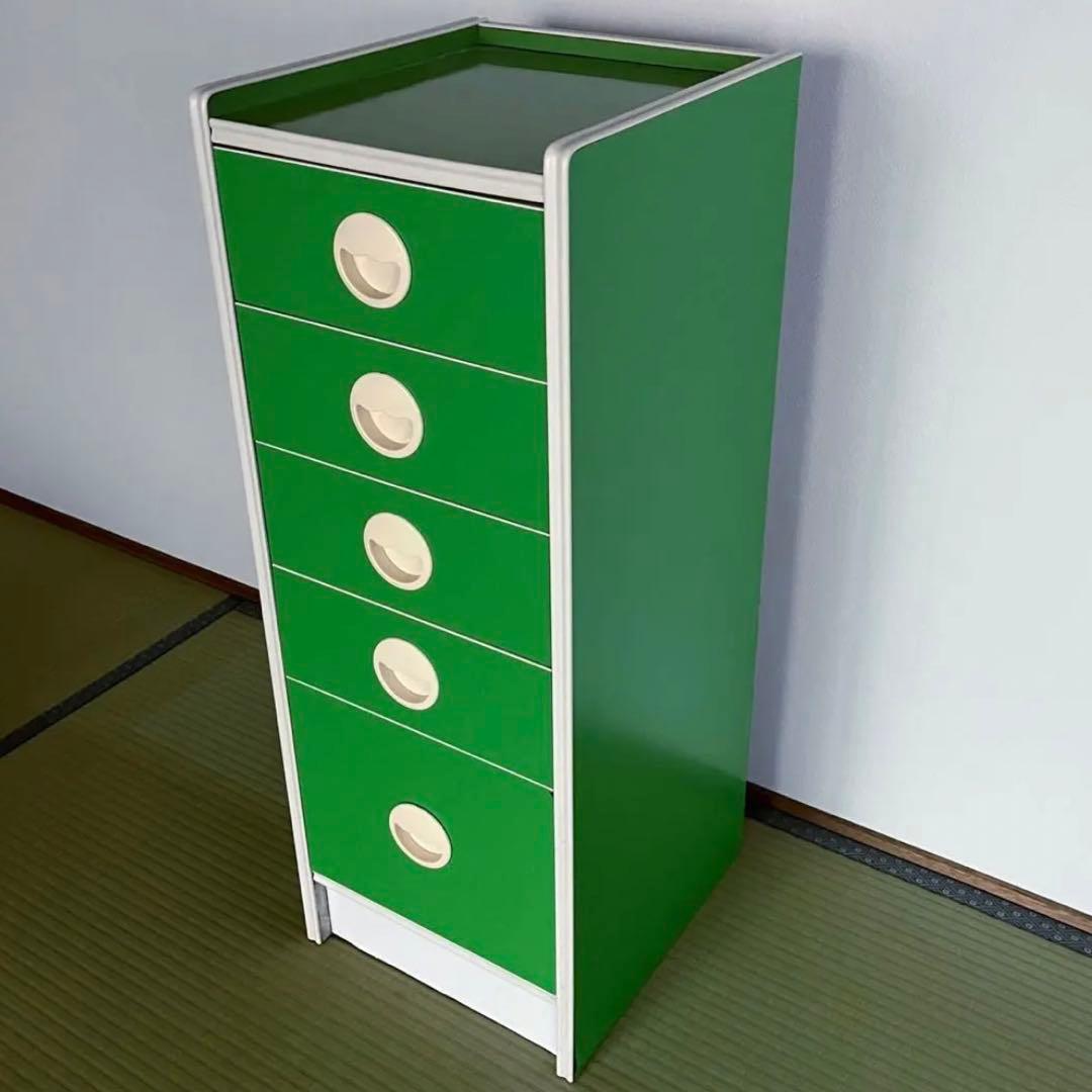 昭和レトロポップ7段 カラーチェスト ミッドセンチュリー