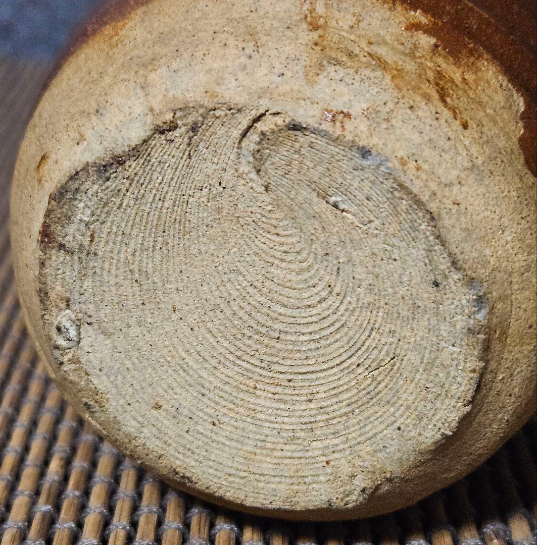 江戸時代末期～明治時代 古瀬戸 飴釉 茶入れ 花入れ 小壺 茶道具