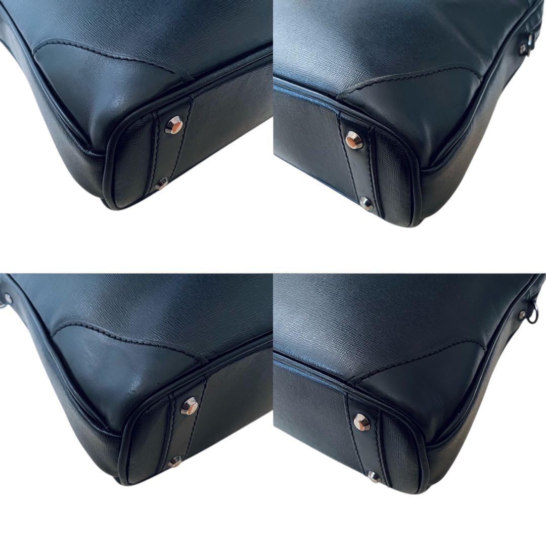 FUJITAKA フジタカ【美品】2WAY レザー ブリーフケース ブラック