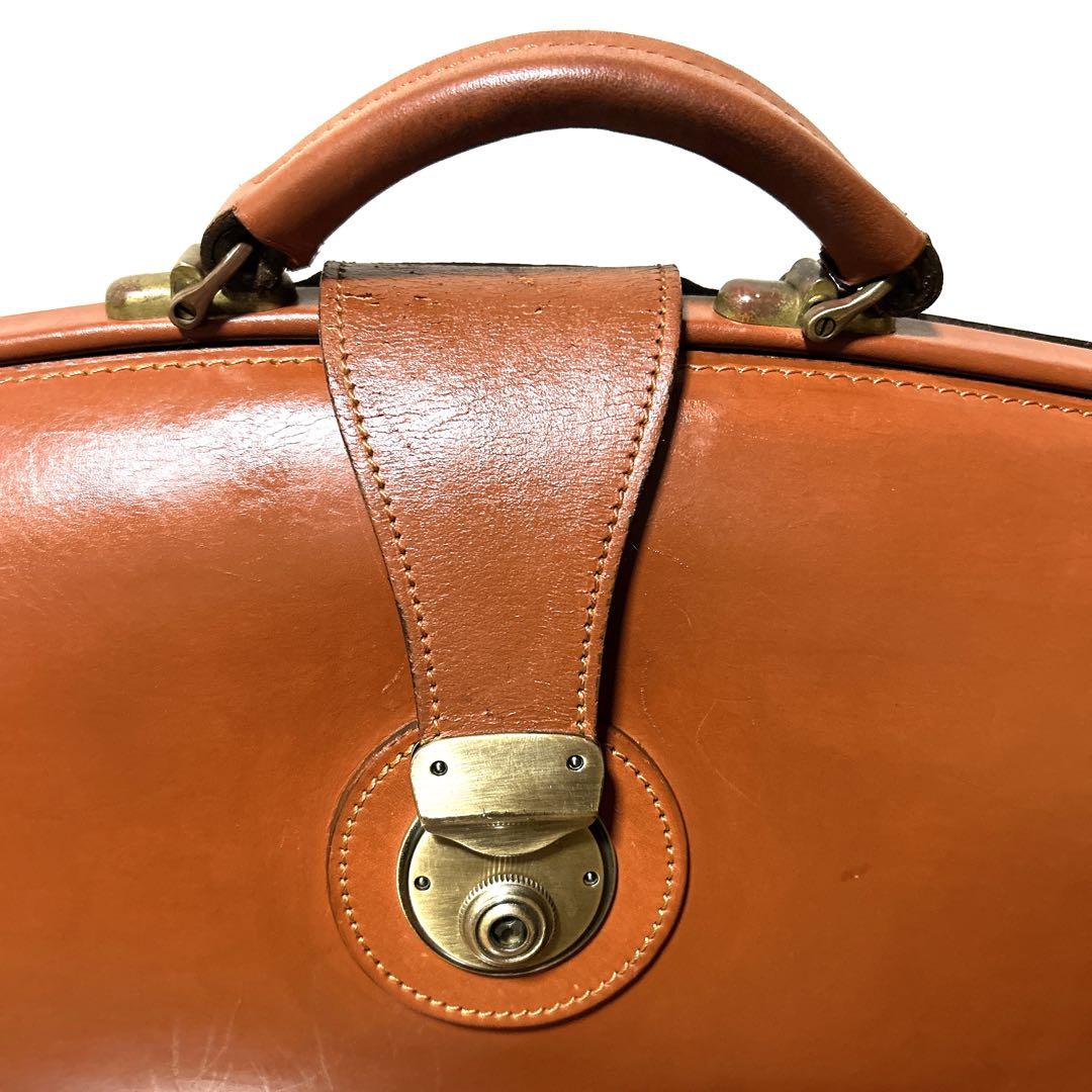 ダレスバッグ　牛革　ドクターズバッグ　ブラウン　革工房DEO