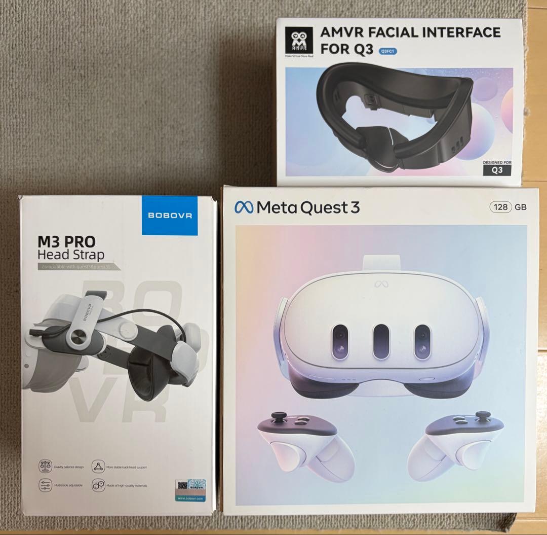 Meta Quest 3 128GB+ヘッドストラップ+フェイスクッション - メルカリ