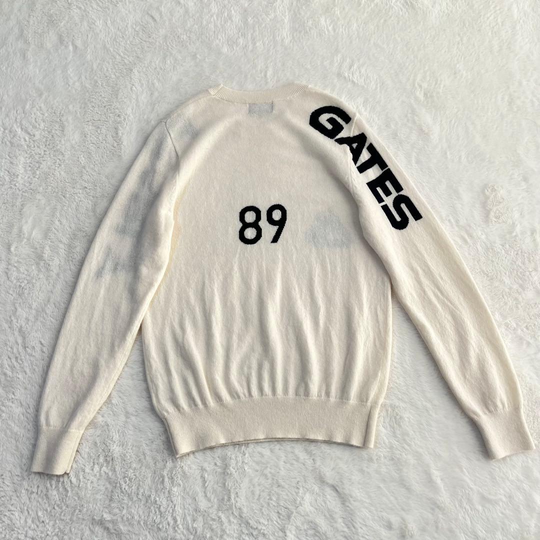 パーリーゲイツ カシミヤ100% ニットセーター ゴルフ アイボリー ロゴ 1