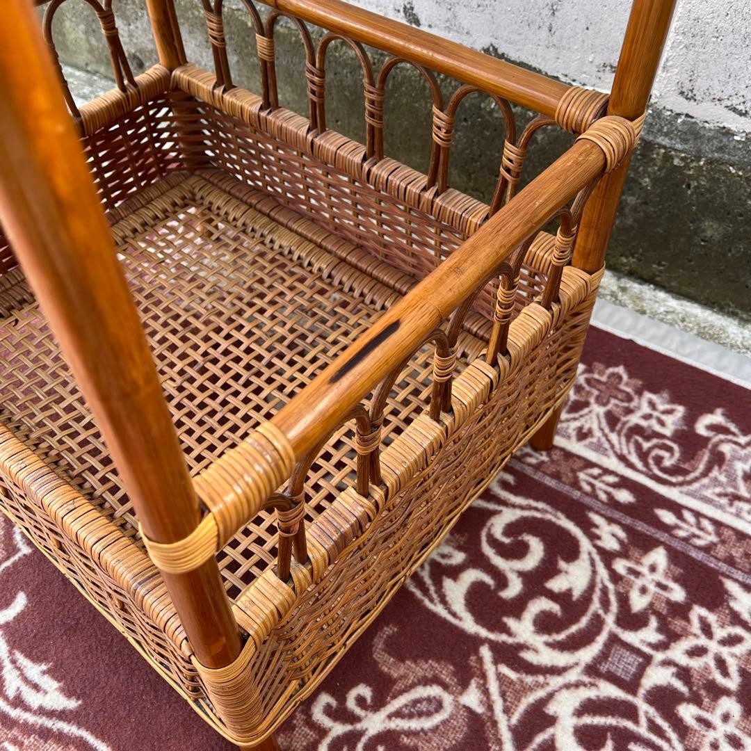 ナチュラル天然素材◾️籐ラタン製 ランドリーラック 脱衣籠 脱衣かご バスケット